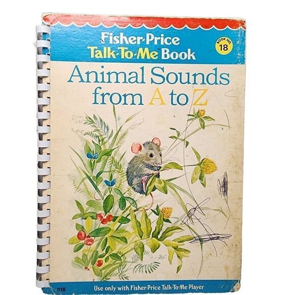 Vintage Children's Toys, 70s Fisher Price "Animal Sounds" Talk To Me Record Book - Picture 1 of 9